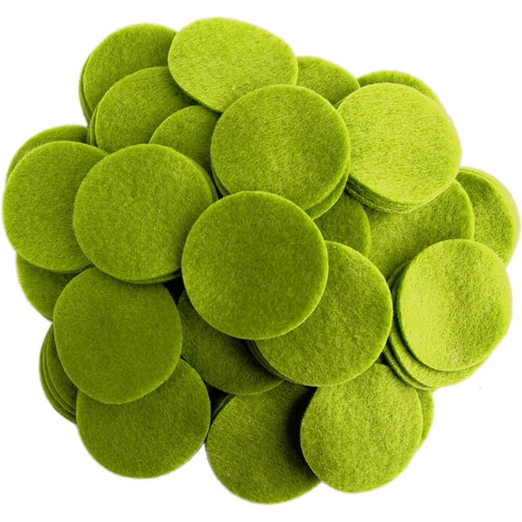 Playfully Ever After Pear Green Craft Felt Circles (1.5 Inch - 94pc)