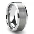 thumbnail image 1 of Tungsten Carbide Unisex Wedding Band 8MM Flat Beveled Edges Brushed Comfort Fit(Available Sizes 5 to 15), 1 of 1
