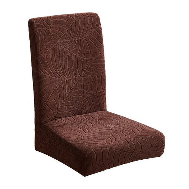 Funda elástica grande para silla de comedor con respaldo alto y fundas extraíbles para boda Café oscuro