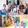 thumbnail image 6 of 48 count Employee Appreciation Gifts Bulk, Team Appreciation Tumblers with  and Straw, 24 oz Team Plastic Cup Inspirational Valentine Gifts for Office Staff Coworker Teacher (Bright Color), 6 of 6