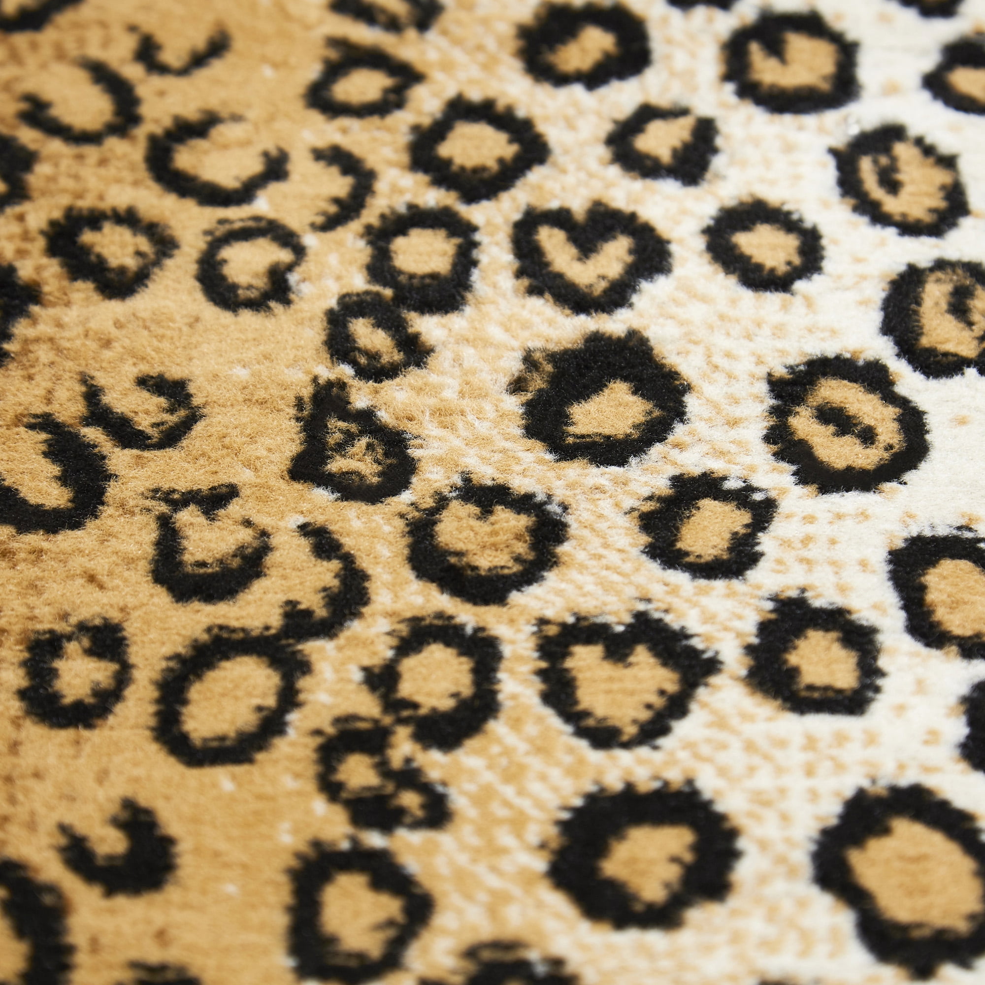 Woven Trends Zone 1'9"X7'2" Runner Rugs with Animal Print Bordered, African Long Hallway Rug with Jute Backing, Soft-Durable | Fade-Resistant Carpet Rug for Entryway - Leopard Print