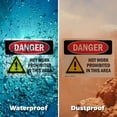 thumbnail image 6 of (2 Pack) Hot Work Prohibited In This Area OSHA Danger Sign 14 Inch X 10 Inch Indoor / Outdoor Rust-Free Aluminum Metal Signs for Workplace, Workshop, and Construction Site, Made in the, 6 of 8