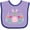 Lavender and Purple, variant on Inktastic Easter Scandinavian Bunny with Flowers Boys or Girls Baby Bib