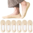 thumbnail image 1 of Zhuge Calcetines invisibles para hombre, antideslizantes, informales, de corte bajo, paquete de 10, complexión, 1 of 2
