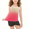 thumbnail image 2 of Ashirexll Girls Vest for Kids 3-15 Years Gradient Color Sleeveless Fashion Round Neck Tank Tops Soft Comfortable Camisole, 2 of 7
