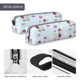 thumbnail image 4 of Yiaed Poodle Dog Print Leather Pencil Case - Leather Pen Pencil Holder - Elegant & Practical Pencil Pouch for Work & Office, 4 of 7