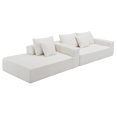 thumbnail image 3 of EUROCO 109"  Sectional Sofa Couch with Pillows,Chenille L-Shaped Couch Sofa 4-seat Modular Large Sectional Couch with Pocket Spring,None-Installation Upholstered Sleeper Sofa, 3 of 13