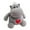 Grey, variant on GeBuSn Adorable Hippo Stuffed Animal Soft Cuddly Toy Perfect For Kids Boys Girls Lovable Design Ideal For Bedroom (Khaki)
