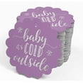thumbnail image 4 of Inkdotpot Pack Of 50 Baby It's Cold Outside Baby Shower Favor Paper Tags Craft Real Silver Foil Hang Tags, 4 of 7