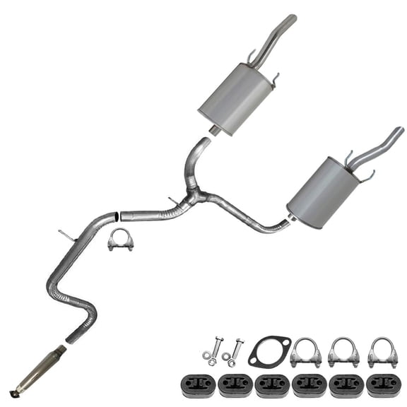 Northeastern Exhaust Resonator, Y-Pipe & Passenger & Driver Side Mufflers Fits 2006-2011 Chevrolet Impala 3.9L - Direct Fit | Stainless Steel System Kit