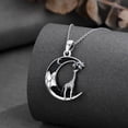 thumbnail image 4 of Dorunmo Giraffe Necklace 925 Sterling Silver Giraffe Pendant with Black Crescent Moon Necklace Jewelry Gift for Women Gothic Jewelry Gifts for Women, 4 of 6