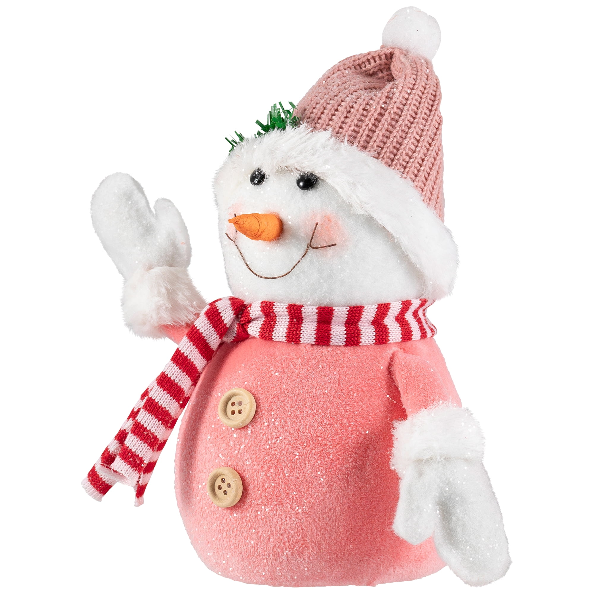 Northlight Glittered Snowman with Knitted Hat Christmas Figurine - 8.5"