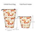 thumbnail image 2 of Lsque Cartoon Chicken Pattern Telescopic Pencil Bag Pen Holder Stationery Case, Stand-up Retractable Transformer Bag Organizer, 2 of 6