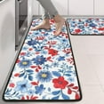 thumbnail image 2 of Kitchen Rugs Sets Of 2,Pioneer Flower Floral Print Pattern Anti Fatigue Kitchen Mat Rugs Non Slip Washable,Decorative Kitchen Floor Mats for Kitchen,Sink,Laundry,17"x47"+17"x47", 2 of 5