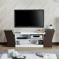 thumbnail image 4 of Furniture of America Viv Modern Wood 71-Inch TV Stand in Wenge and White, 4 of 9
