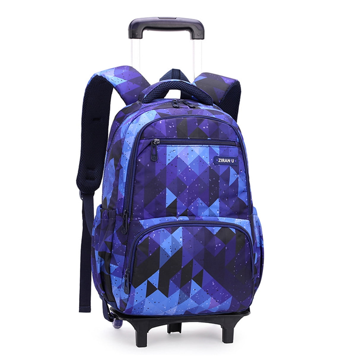 SpacePrint RollingBackpack BoysBookbag on Wheels, Wheel Trolley Bag for School, Boys Backpack