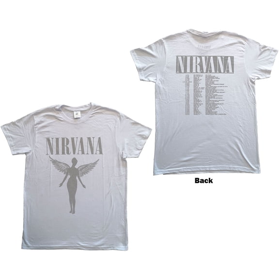Nirvana Unisex T-Shirt In Utero Tour (Back Print) (Small)