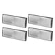 thumbnail image 1 of Reflector universal de 4 piezas de 3,46 "x 1,26" - Reflector rectangular de seguridad para motocicleta y bicicleta que aumenta la visibilidad y la seguridad en la carretera - Plástico blanco, 1 of 8