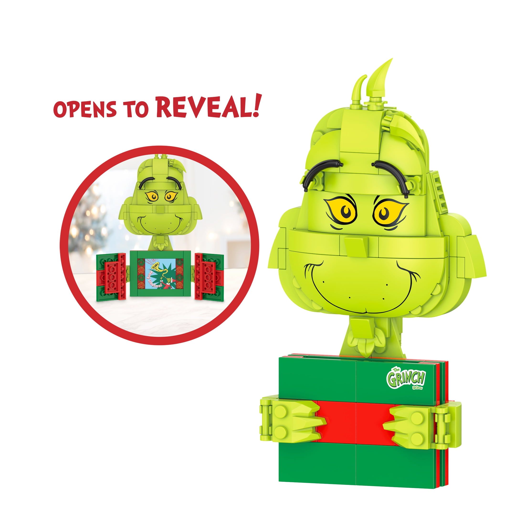 Brickcraft The Grinch Story Time with the Grinch Decoration Building Kit (138-Piece Set), Christmas Decoration, Holiday Collectible Brick Toy