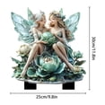 thumbnail image 3 of Bohemian Fairy Flower Pot Decor - Acrylic Garden Figurine, Weather-Resistant, Easy to Insert, Whimsical Design for Home & Garden, DIY Fairy Garden Accessory, 3 of 5