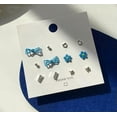 thumbnail image 5 of HOOUN 12PC Fashion Women 925 Sterling Silver Stud Jewelry Earrings Various Gift Set-7, 5 of 9