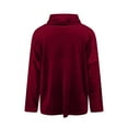 thumbnail image 3 of Women's Sparkly Velvet Tops Elegant Cowl Neck Long Sleeve Shirts Fall Winter Dressy Casual Blouses Tshirts 2025 Wine S, 3 of 7