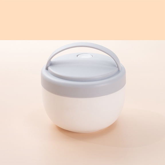 Portable Microwave Soup Bowl 850ml with Lid & Handle – Leak-Proof Plastic Lunch Box, Ramen & Oatmeal Cup – White Elephant Gifts for Adults