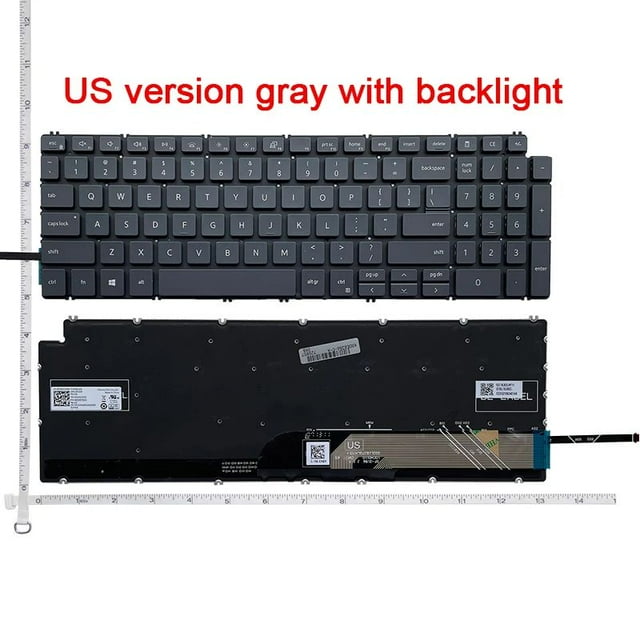 Nouveau Clavier Rétroéclairé US pour Dell 5508 3500 5580 Latitude 3510 P102F Ordinateur Portable Anglais us-Gris-Rétroéclairage