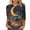 Black t-shirts women, variant on Nfurl 3/4 Sleeve Shirts for Women Plus Size Funny Graphic T Shirts Trendy Casual Party Vacation Holiday Crewneck Going Out Tops Black,L