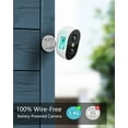 thumbnail image 5 of ANRAN 2K Wireless Outdoor Security Camera with Spotlight, Waterproof, PIR Detection, 2.4Ghz Wi-Fi, Rechargeable Battery Powered Home Surveillance Camera with Color Night Vision, 2-Way Audio, White, 5 of 12