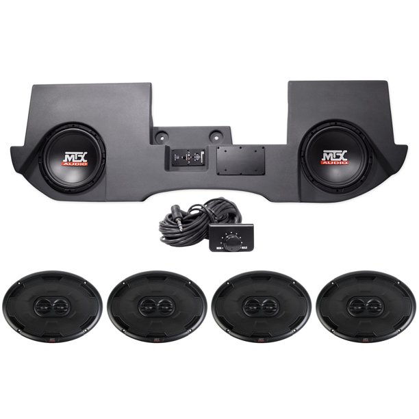 10" MTX Subs+Box+4) 6x9" Speakers for 1316 Dodge Ram Quad/Crew Cab Powered Dual