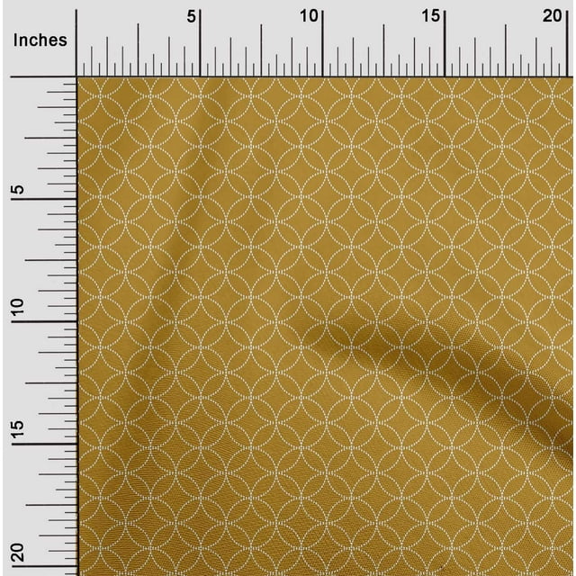 oneOone Polyester Lycra Fabric Geometric & Artistic Floral Sashiko Print Decor Fabric Printed BTY 56 Inch Wide