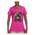 thumbnail image 3 of My Favorite Breed is The One In Need | Colorful Labrador Dog | Dean Russo Art Animal Lover Womens T-Shirt, Fuschia, S, 3 of 5
