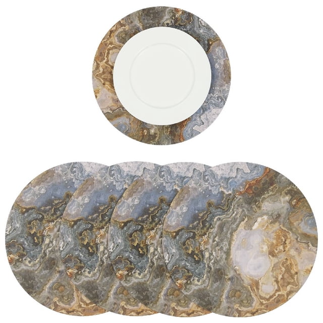 Kit 4 Piezas Mantel Individual Redondo Pvc 39cm Billu BILLU 4MR-MCAFEO