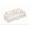 thumbnail image 4 of Cozy Teddy Fleece 71.7-Inch 3-Seater Sofa Bed with 2 Throw Pillows for Living Room Bedroom, 4 of 10