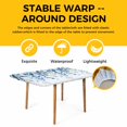 thumbnail image 4 of Blue Eucalyptus Leaves Table Cloths for 6 Foot Rectangle Tables, Watercolor Botanical Weeping Leaf Patio Waterproof Elastic Fitted Tablecloths, Washable Rectangular Table Cover for Camping, 4 of 8