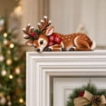 thumbnail image 4 of Christmas Reindeer Door Topper Decoration Festive Indoor Home Decor for Mantle Wall and Porch Holiday Display (Deer), 4 of 5