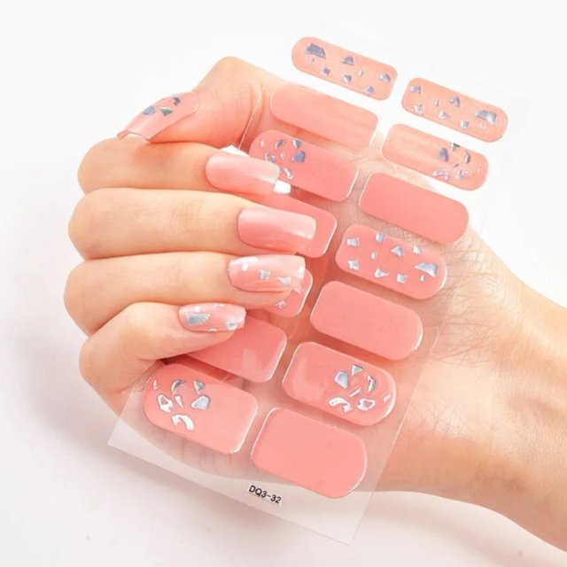 Pegatinas de Arte de uñas de Gel semicurado, calcomanía de manicura de Color sólido, lámpara UV LED, necesita calcomanías de Gel, decoración de uñas