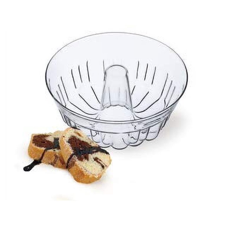 Simax Clear Glass Fluted Bundt Pan | Heat, Cold, and Shock Proof, Holds 1.4 Quarts (5.4 Cups), Made in Europe, Great for Small Ring Cakes, Puddings