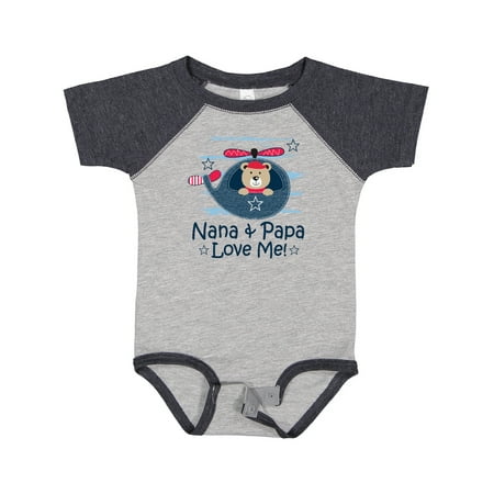 

Inktastic Nana and Papa Love Me Grandson Gift Baby Boy Bodysuit