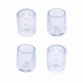 thumbnail image 1 of 4Pzs Protector cubierta tapa de pies de piso pata de silla muebles de goma transparente 15mm, 1 of 1