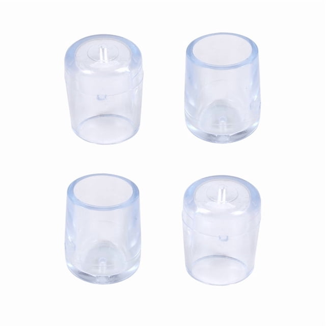 4Pzs Protector cubierta tapa de pies de piso pata de silla muebles de goma transparente 15mm