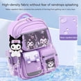 thumbnail image 4 of Mochila ligera de gran capacidad para niños de 1.º a 6.º grado de Sanrio Kuromi para estudiantes de primaria que reducen la carga, 4 of 5