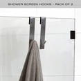 thumbnail image 5 of Chrome Shower Door Hooks - Pack of 2 - Durable, Easy to Install, Special for Frameless Glass Shower Doors - Hanging Hooks for Bathroom Organization, Ideal for Towels and Bathrobes, 5 of 6