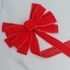 thumbnail image 5 of Decoración navideña con lazo de cola de golondrina con cinta de terciopelo | Arcos rojos de flocking sobredimensionados con adornos de alambre | Adorno festivo de nylon con spandex | Pack de 2, 5 of 8