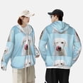 thumbnail image 5 of Picia Puppy Licks Nose Women's Men's UPF 50+ Sun Protection Hoodie Shirt Long Sleeve SPF Fishing Outdoor UV Hiking Lightweight Shirts-XX-Large, 5 of 9