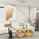 thumbnail image 3 of Mesa auxiliar de diseño estético, decoración de Metal para sala de estar, mesa de centro japonesa de lujo, Mesas Bajas simples, muebles de salón, 3 of 4