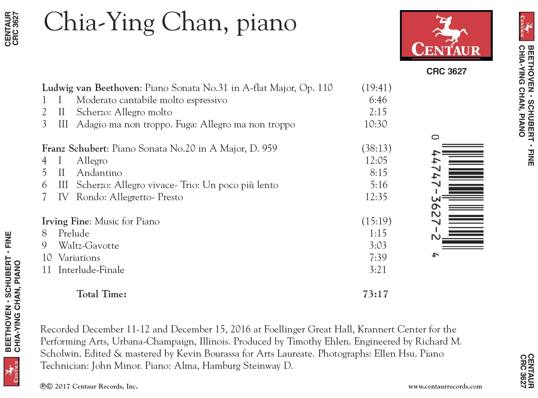 Beethoven / Chan - Piano - Music & Performance - CD