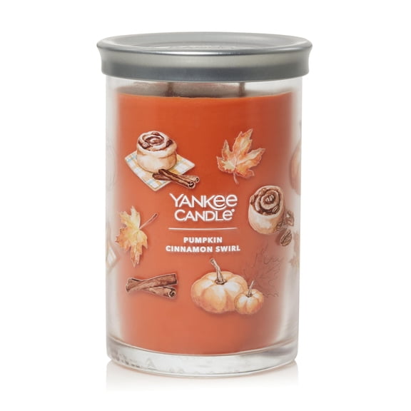 Yankee Candle Signature Large 2-Wick Candle, Pumpkin Cinnamon Swirl, 20 oz