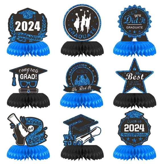 SLYNSHome 2024 Graduation Season Decorative Honeycomb Decoration Graduation Party Party Table Decoration